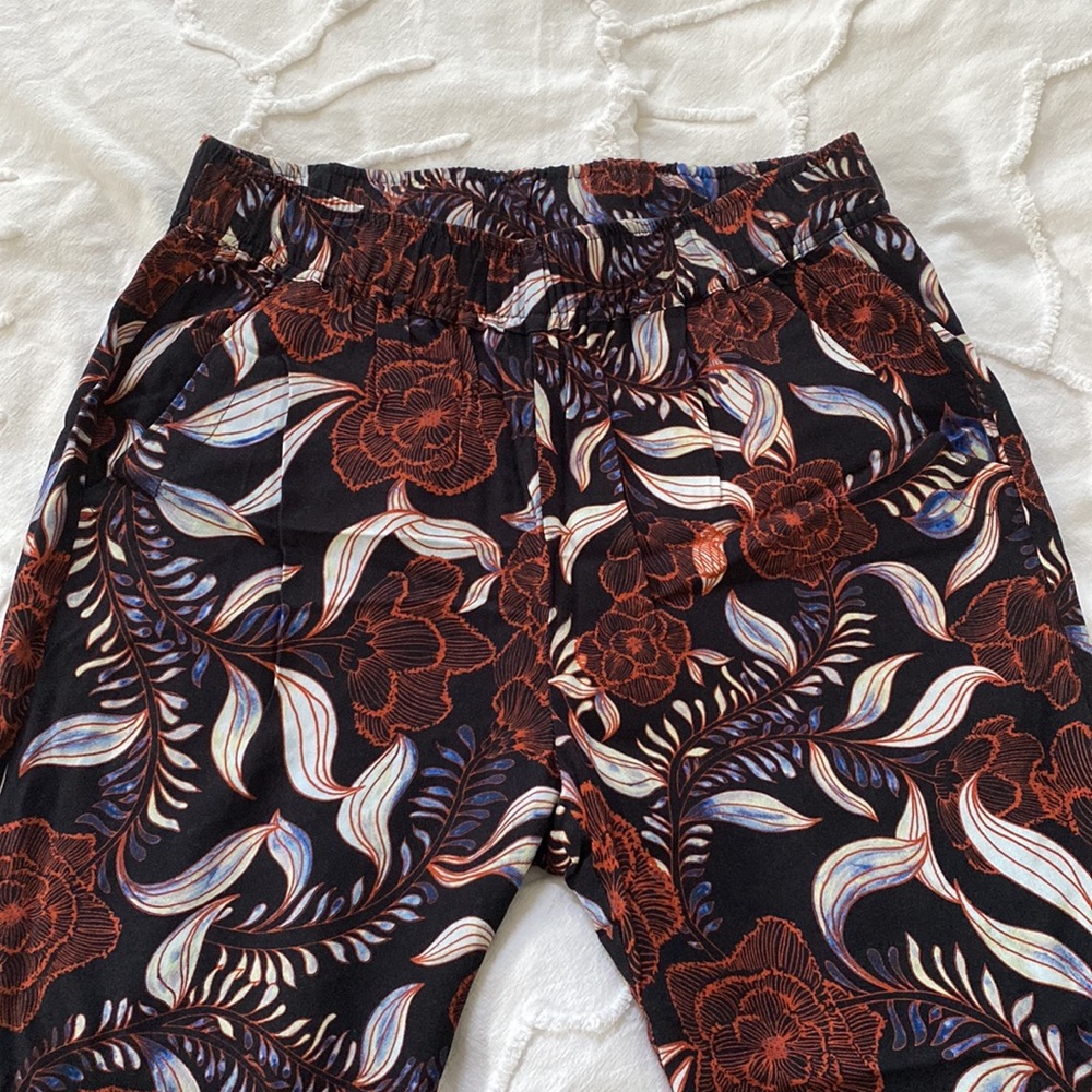 Ecru High Rise Pattern Pant Xs - image 5